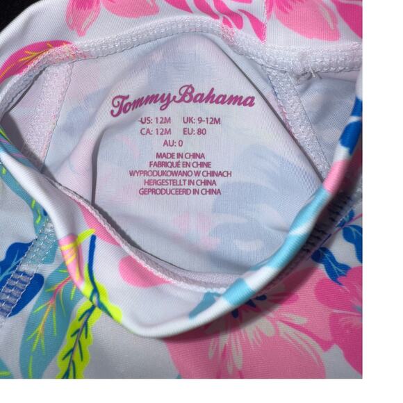 NWT Tommy Bahama Girls One piece long sleeve swimsuit with ruffle 12 months - Picture 4 of 4